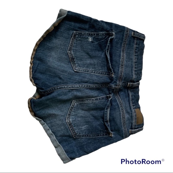 Dark Wash High Waisted Denim Shorts - Picture 2 of 4